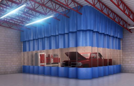 aluminum-dust-curtain-enclosure aluminum-dust-curtain-enclosure