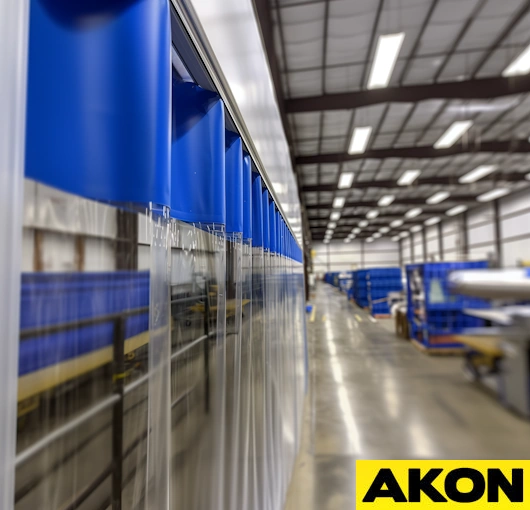 Warehouse Partition Wall Retractable clear