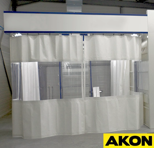 paint booth curtains retractable