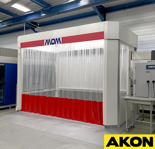 updraft painting booth curtains