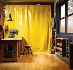 workshop dust control curtains