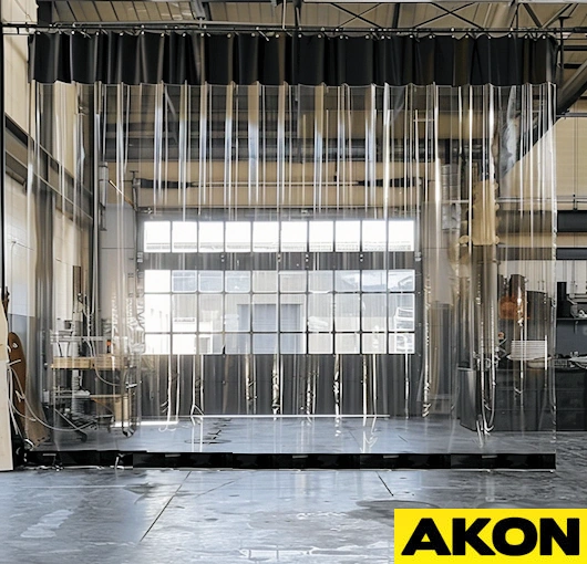 body shop clear curtains vinyl