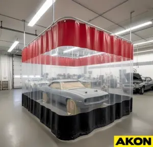 Body shop curtains for autobody work areas and paint booths