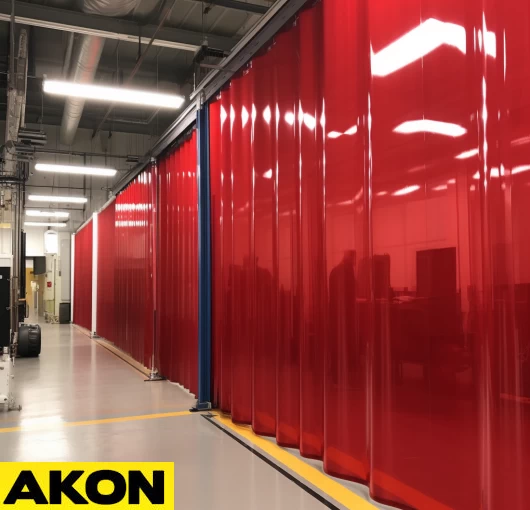 tinted transparent vinyl industrial partitions