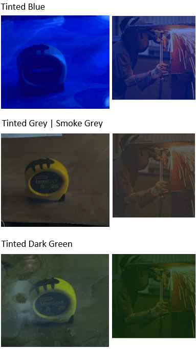 Tinted Welding Screen Colors (2) Tinted Welding Screen Colors (2)