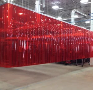 red welding strip PVC curtains
