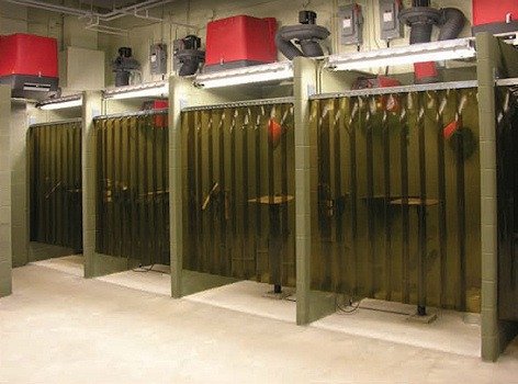 welding-booth-strip-curtains-amber welding-booth-strip-curtains-amber