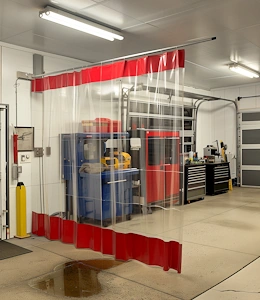 garage wash bay divider curtains