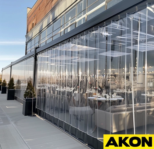 industrial clear curtains custom (4)