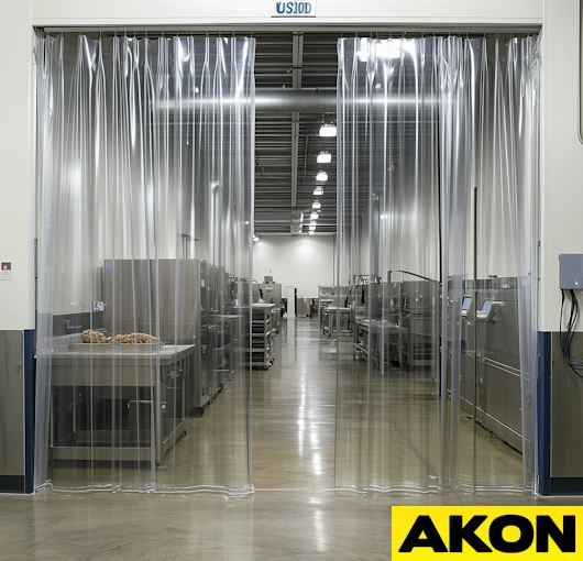 industrial clear curtains custom (5)