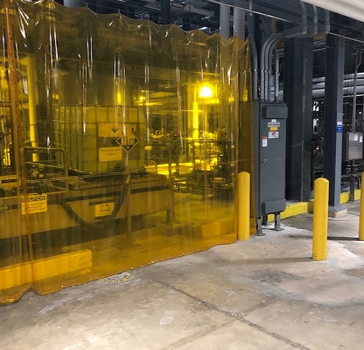 custom welding curtains yellow