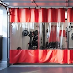 garage divider gym curtains