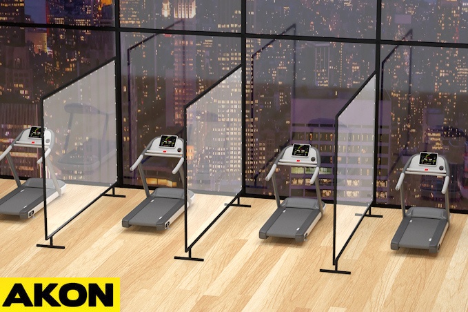 treadmill-partitions-gym divide your treadmills with partitions