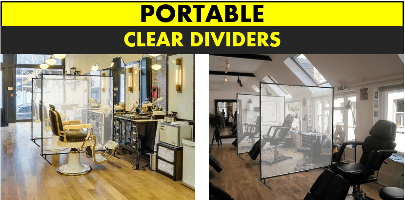 PORTABLE-CLEAR-DIVIDERS-Mobile Clear Dividers That are Portable and Mobile