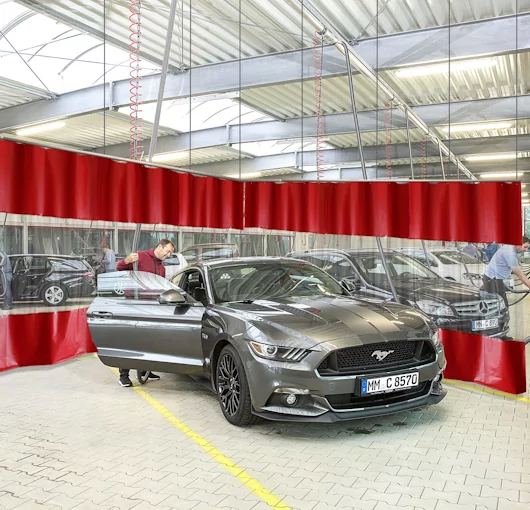 prep curtains for body shop