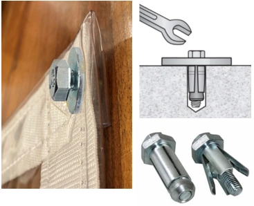 bolts for hangining tarps bolts for hangining tarps