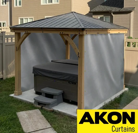 hot tub enclosure curtains