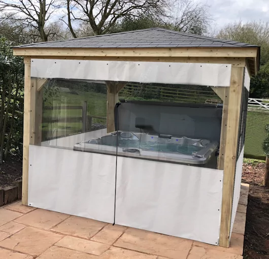 hot tub enclosure curtains