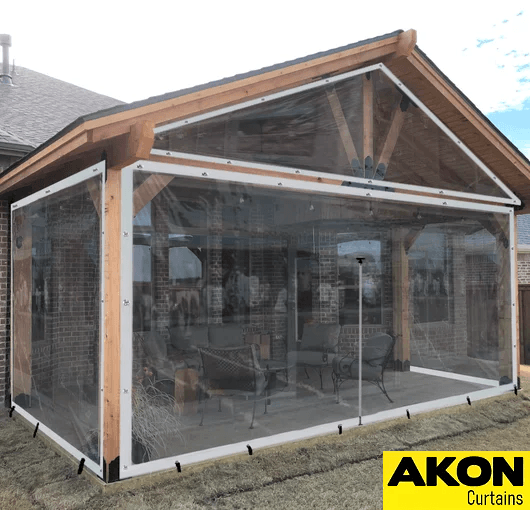 pergola clear side panels pollen