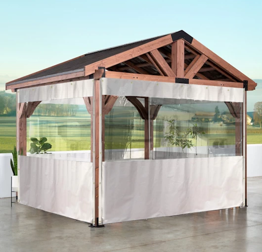 outdoor tarp curtain wall