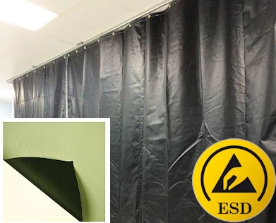 black anti-static curtains esd rated black anti-static curtains esd rated