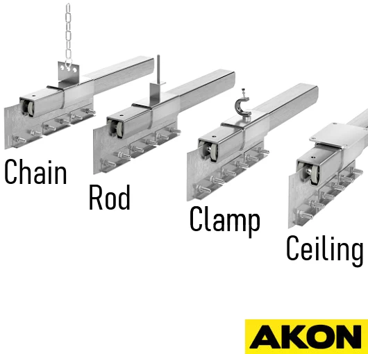 sliding strip curtain track
