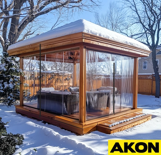 clear tarp panels for enclosing gazebo in winter