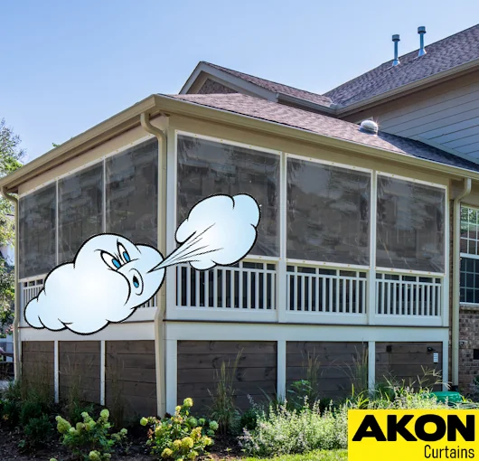 clear wind blocker for screened in porch and patios