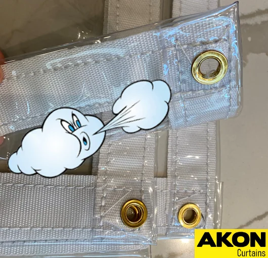 clear wind blocker tarp curtains
