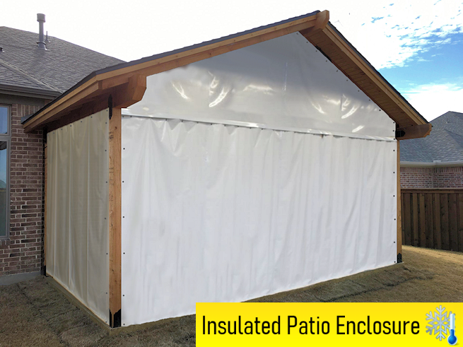 insulated patio enclosure Curtains these insulated patio enclosure curtains can surround your patio so you can use it in the winter