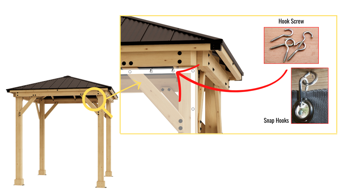 7 Hook Screw For Curtains