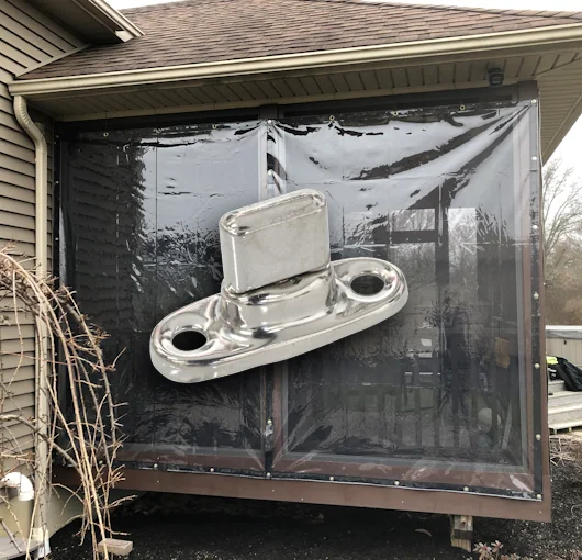 clear tarp curtains with twist locks 2