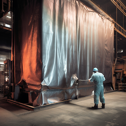 heat barrier curtain for high temperature area heat barrier curtain for high temperature area