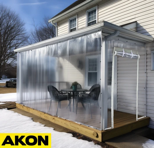 clear enclosure with PVC roll up door clear enclosure with PVC roll up door