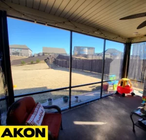 screened in porch winter panels for climate control