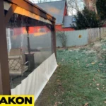 static mounted outdoor wind breaks clear panels