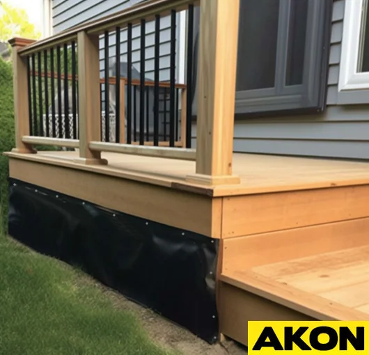 Deck Skirting Tarp Removable inexpensive 2