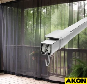 patio mosquito screen on curtain track