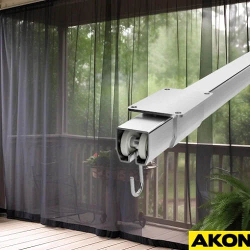 patio mosquito screen on curtain track