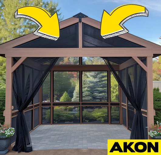 custom shaped mosquito screen triangles