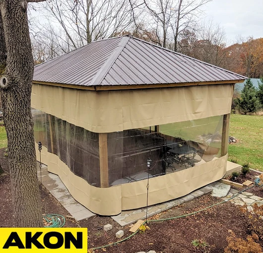 custom gazebo sidewall curtain panels