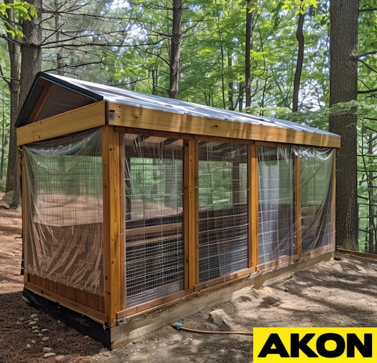 dog kennel cover clear sides custom made panels 3