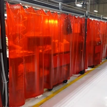 orange welding curtain walls