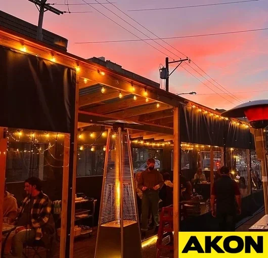 restaurant side wall curtains