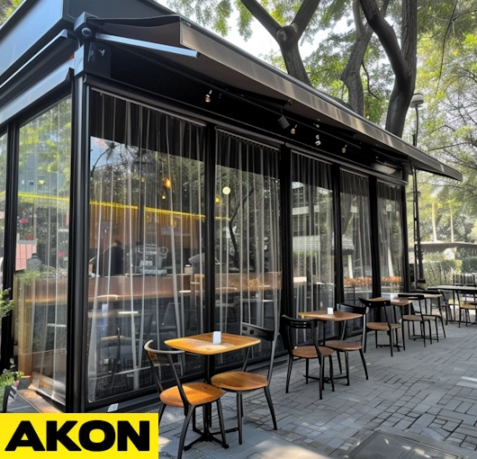 vinyl clear sidewall curtains