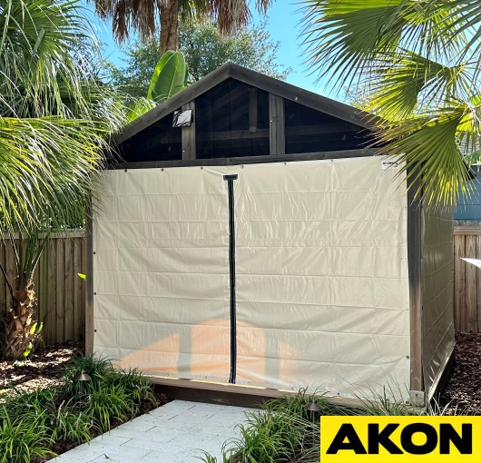 zippered sidewall tarp panels for outdoors