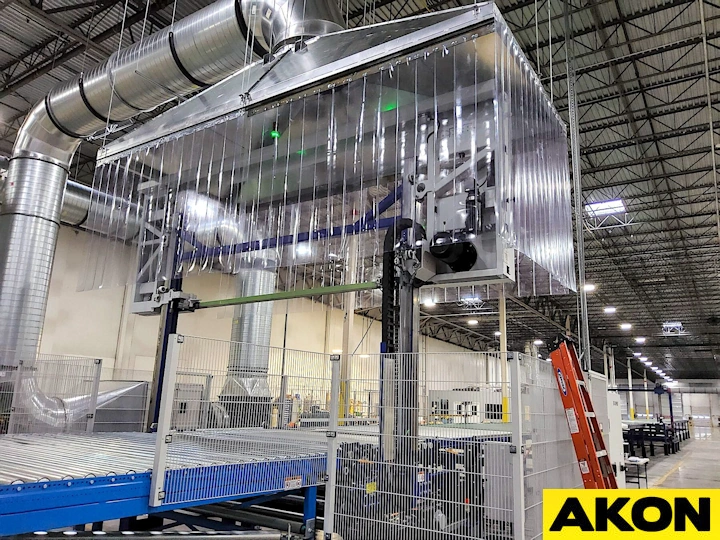 exhaust hood curtain for fumes industrial