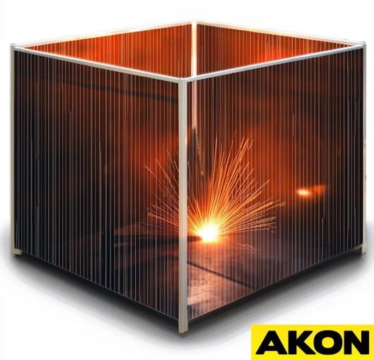 welding booth cell with strips welding booth cell with strips