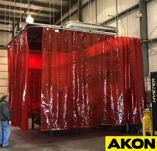 welding hood curtain with retractable curtain 3