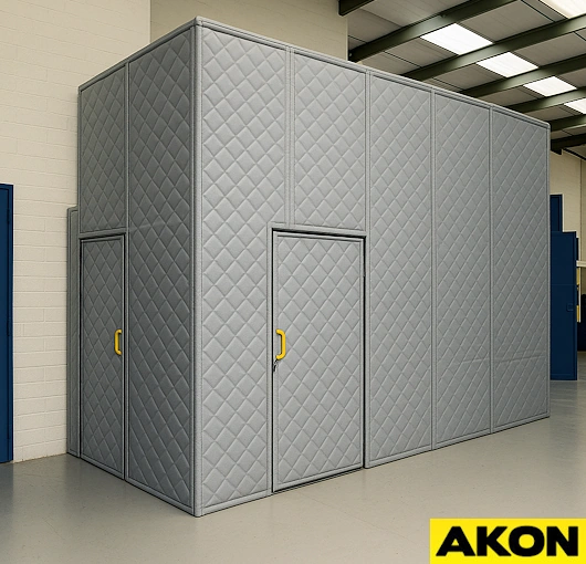 Enclosure for factory noise control Enclosure for factory noise control